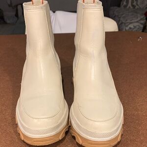 Sorel Cream Ankle Booties